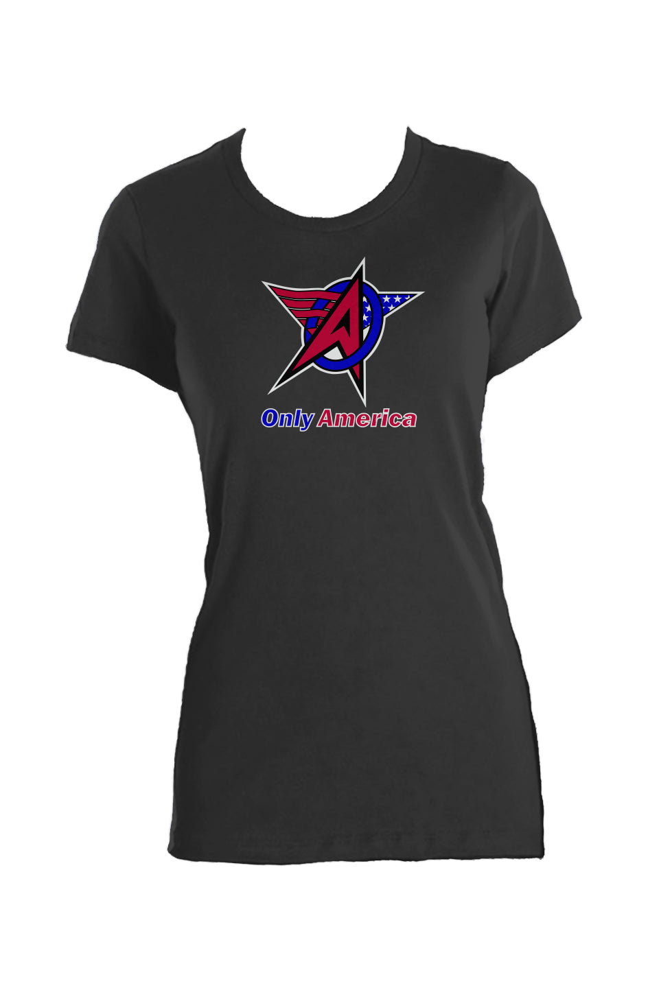 Full Logo - Ladies Made in USA Crew T-Shirt