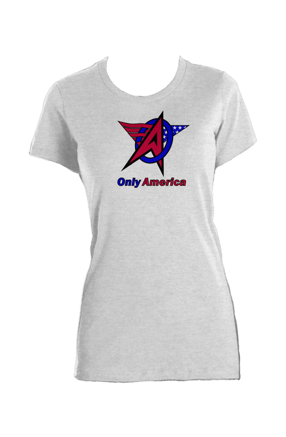 Full Logo - Ladies Made in USA Crew T-Shirt