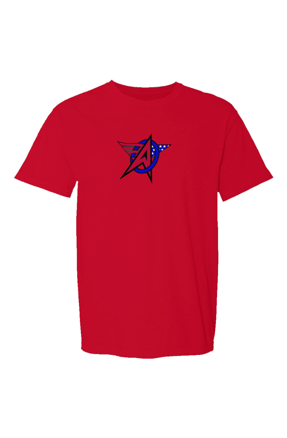 Front Flagship Logo - Men's/Unisex Crew T-Shirt - Made in USA