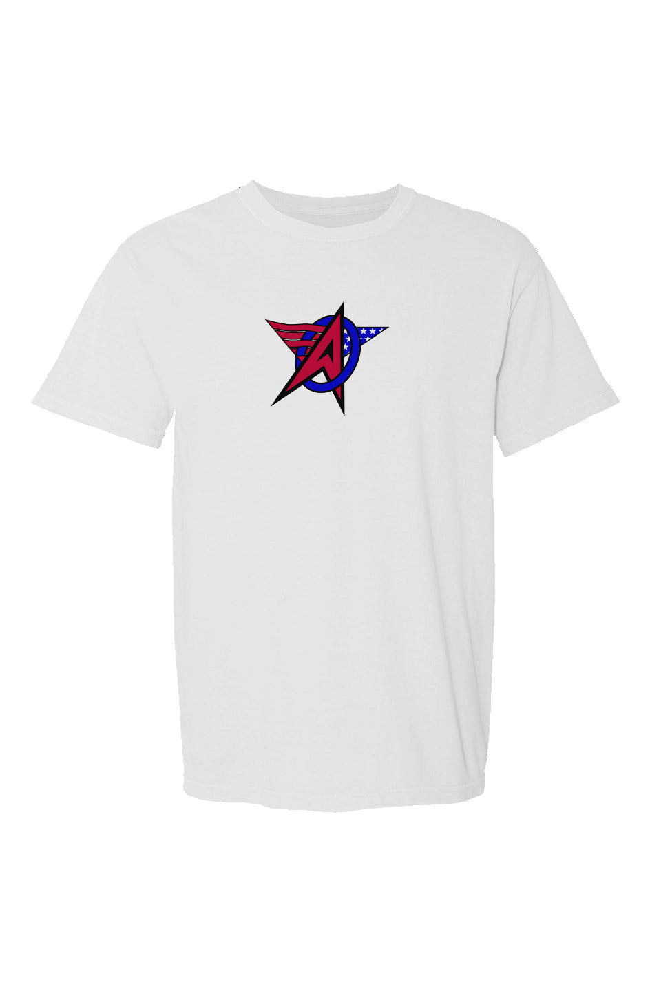 Front Flagship Logo - Men's/Unisex Crew T-Shirt - Made in USA